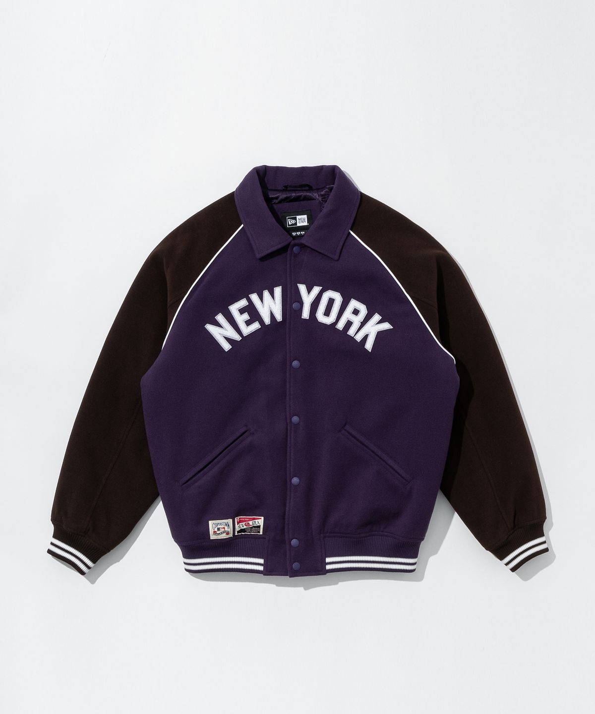 뉴에라(NEW ERA) MLB 뉴욕양키스 멜튼 스타디움 재킷 퍼플/브라운
