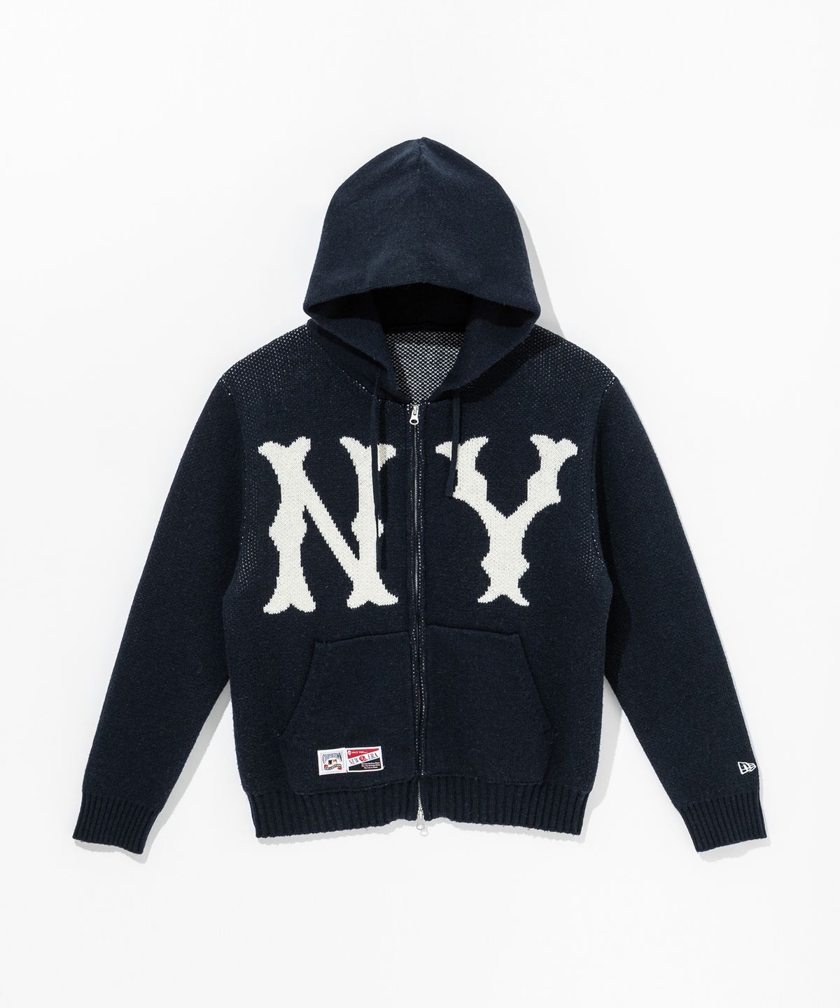 뉴에라(NEW ERA) MLB 뉴욕양키스 후드 집업 니트 카디건 네이비