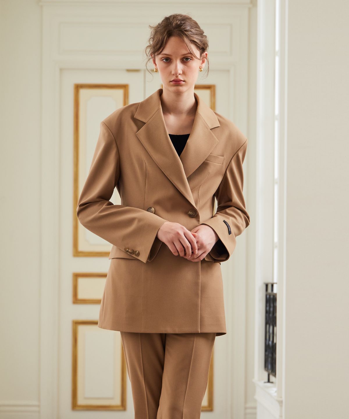 러브참(LOVECHARM) [테일러 오버핏 자켓_베이지] Taylor Overfit Jacket_Beige