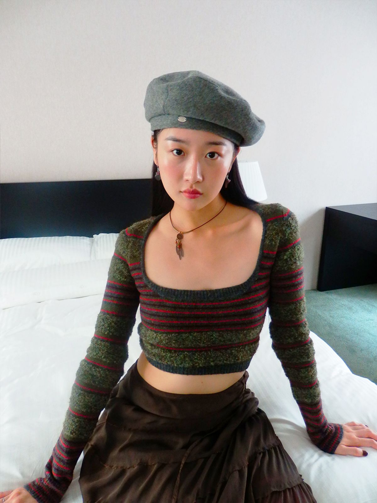 콜로신스(COLOCYNTH) Yokito Beret Deep Gray