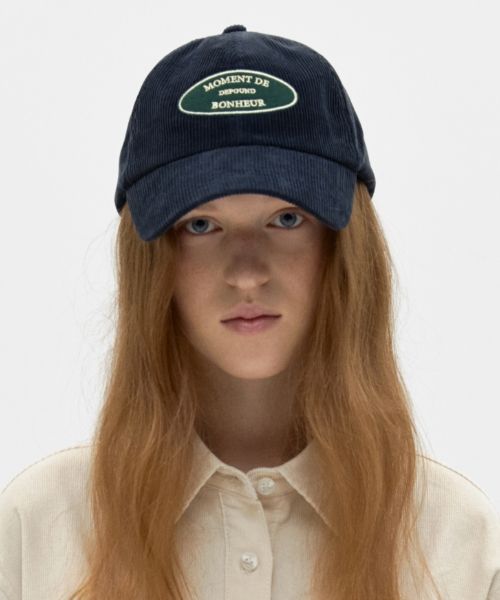 MUSINSA | DEPOUND Patch corduroy ball cap [dark navy]
