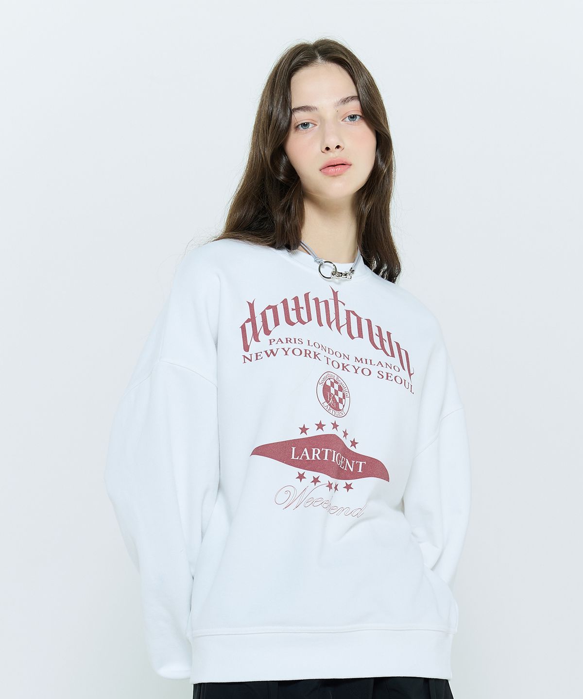 라티젠(LARTIGENT) L6 DOWNTOWN SWEATSHIRT(IVORY)