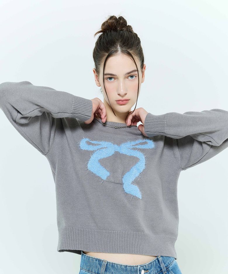 L6 RIBBON MIX KNIT(GRAY)