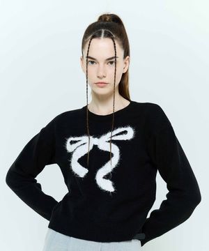 L6 RIBBON MIX KNIT(BLACK)
