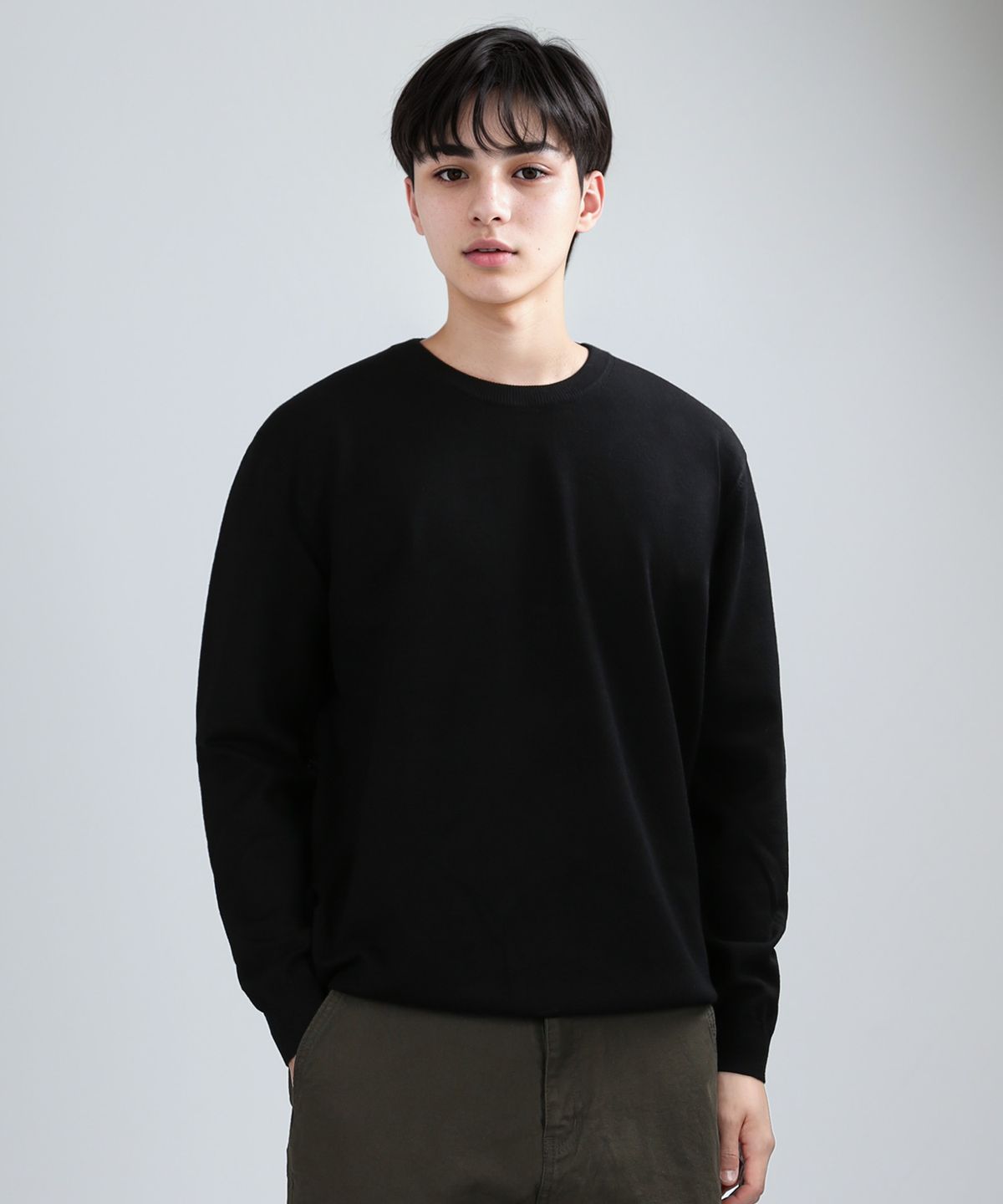쟈니웨스트(JHONNY WEST) 소프트 올데이 니트 (블랙)