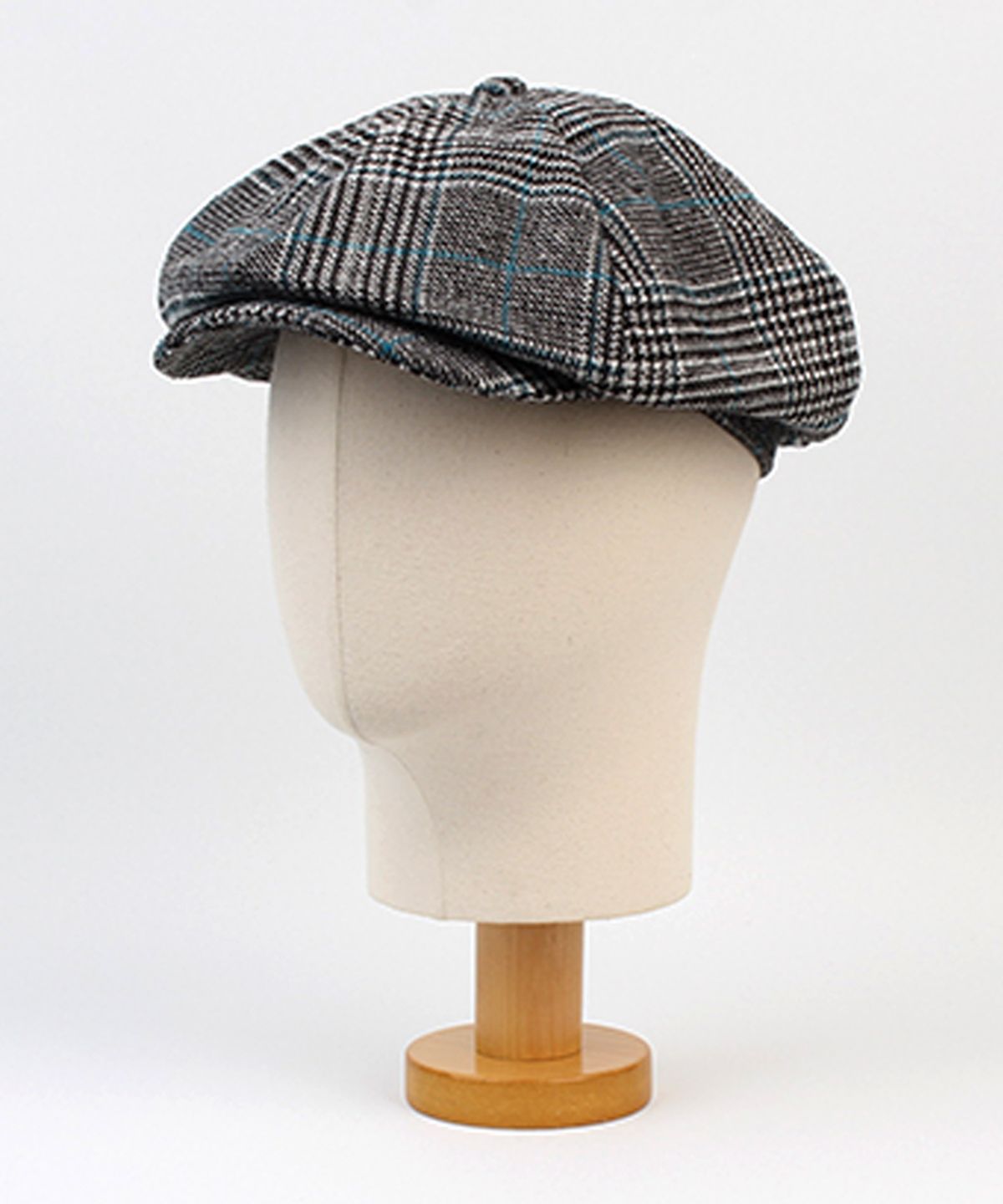 유니버셜 케미스트리(UNIVERSAL CHEMISTRY) Glencheck Black Wool Newsboy Cap 뉴스보이캡