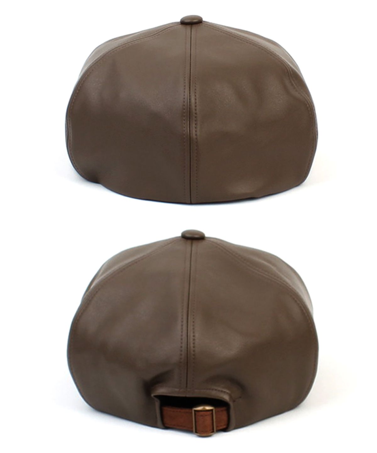 유니버셜 케미스트리(UNIVERSAL CHEMISTRY) Belted Leather Brown Beret 가죽베레모