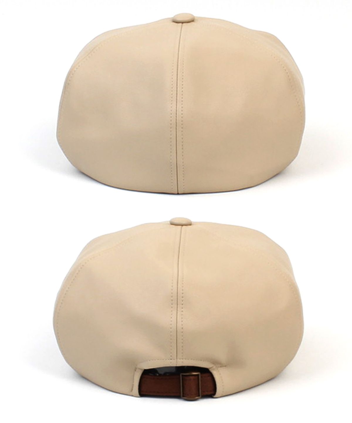 유니버셜 케미스트리(UNIVERSAL CHEMISTRY) Belted Leather Ivory Beret 가죽베레모