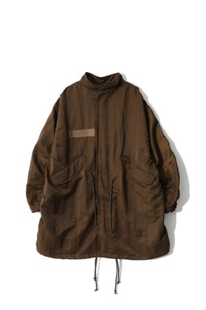Fuse Crease Nylon Fishtail Parka Brown