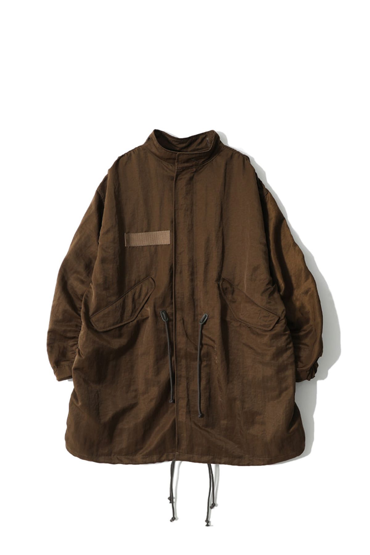 홀리선(HORLISUN) Fuse Crease Nylon Fishtail Parka Brown
