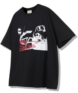 레트로카 로고 반팔 티셔츠-블랙