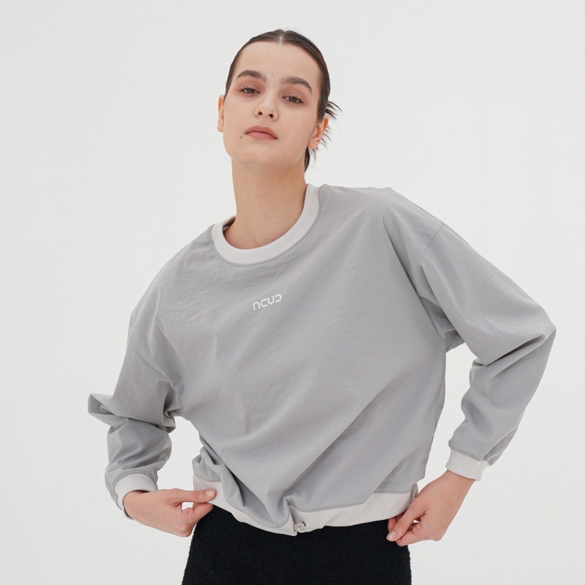 아쿠드(ACUD) Rustling Logo Sweatshirt _MT.Grey