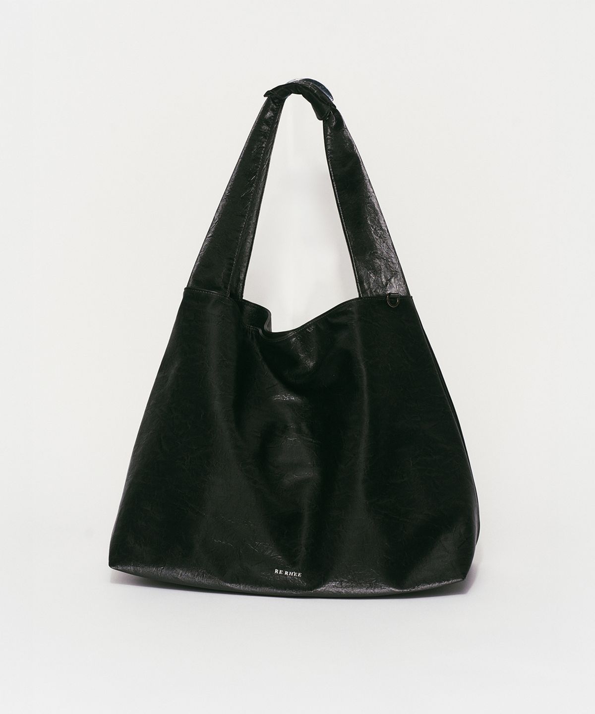 리이(RE RHEE) LEATHER SHOPPER BAG BLACK