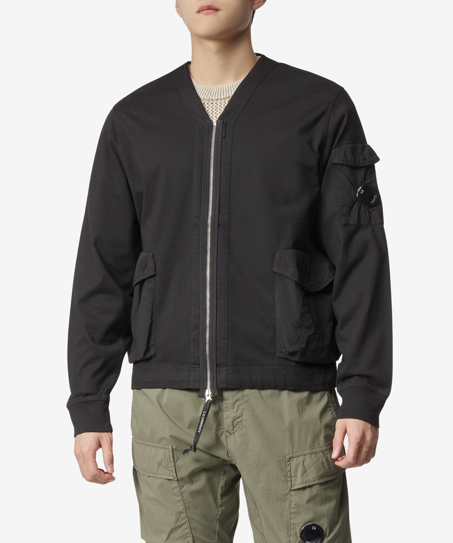 MUSINSA公式 | CP Company ロゴパッチジップアップジャケット 