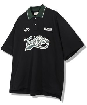 레트로 카라티셔츠 - 블랙