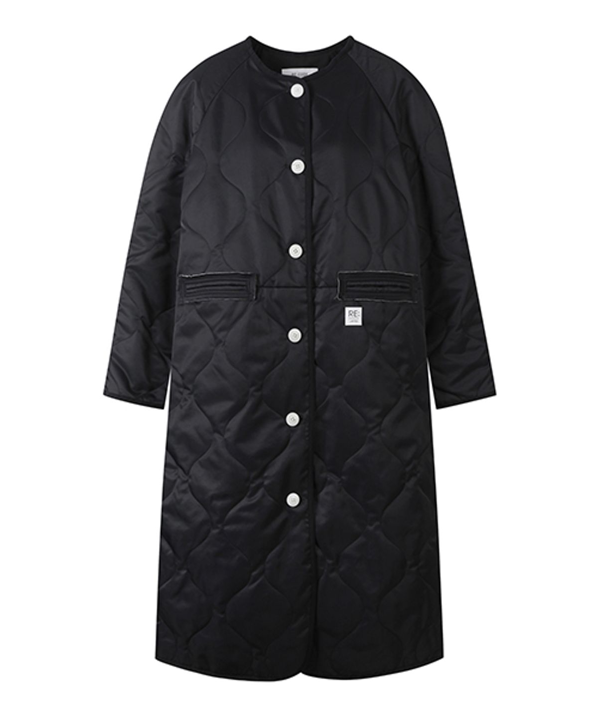 래코드(RECODE) Raw Pocket Detail Quilting Jumper_RQUAW23527BKX