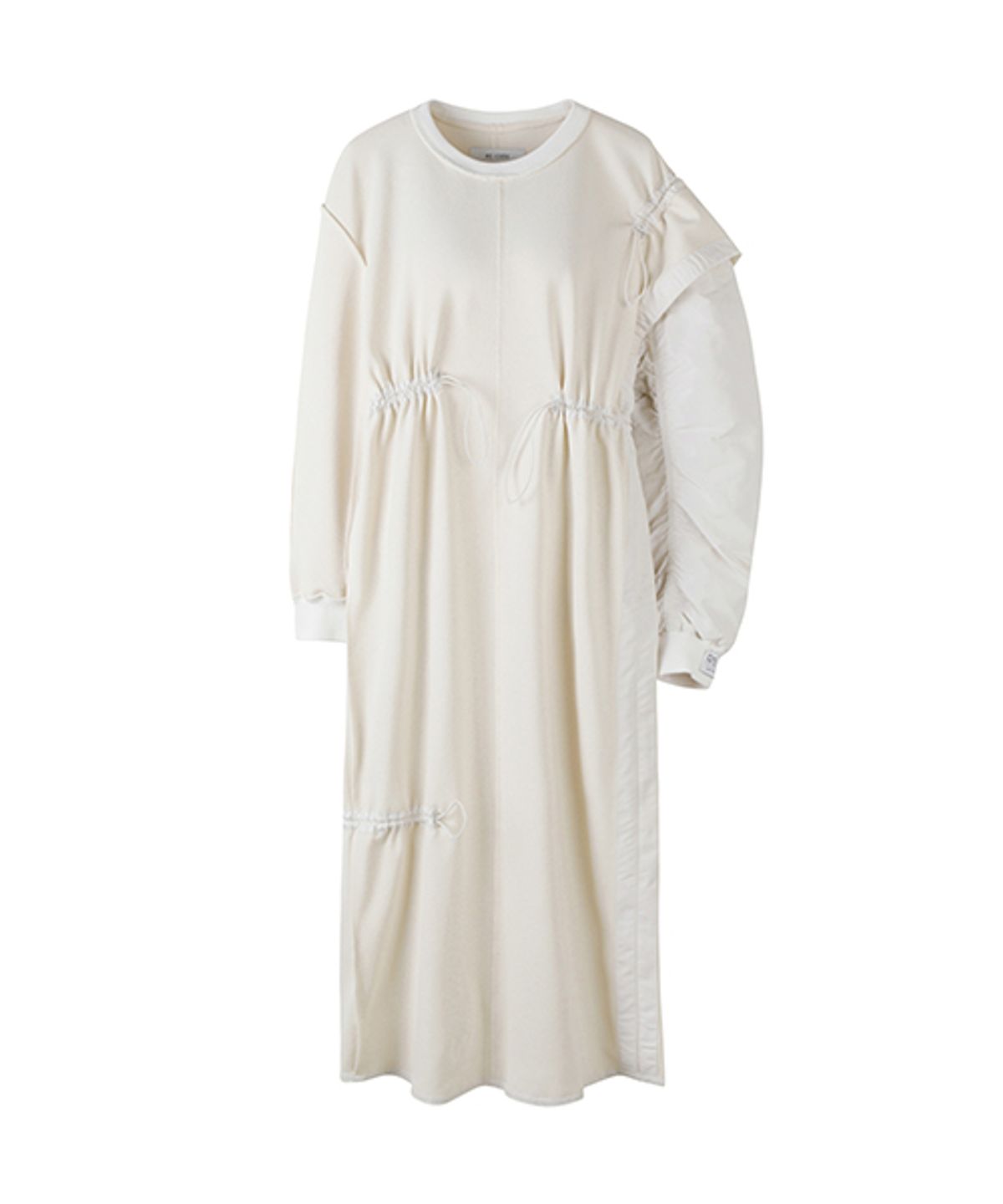래코드(RECODE) Unbalanced Bomber Sleeve Long Dress_RQDAA23513IVX