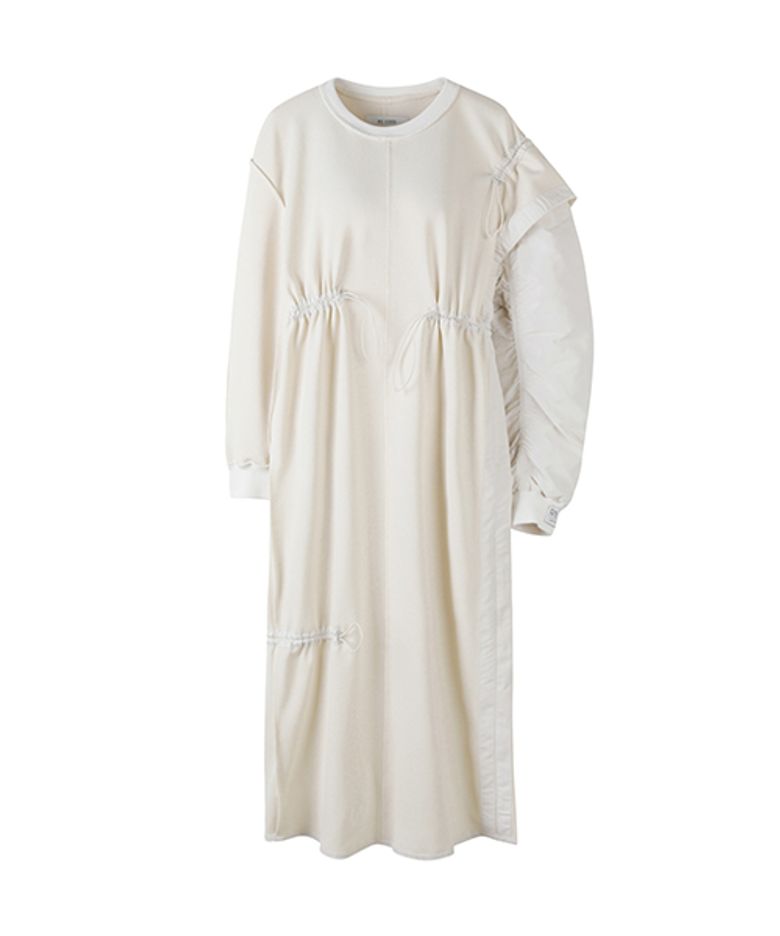 Unbalanced Bomber Sleeve Long Dress_RQDAA23513IVX