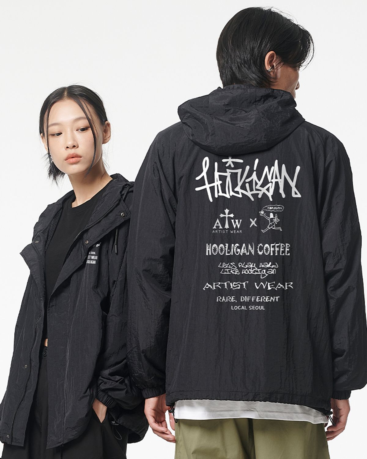 아티스트웨어(ARTISTWEAR) [ATW x HOOLIGAN] 로컬서울 후드 바람막이