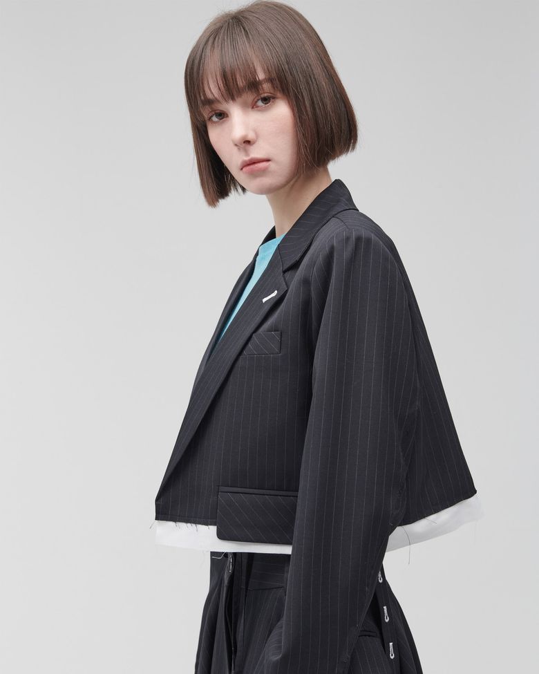 스트라이프 자켓