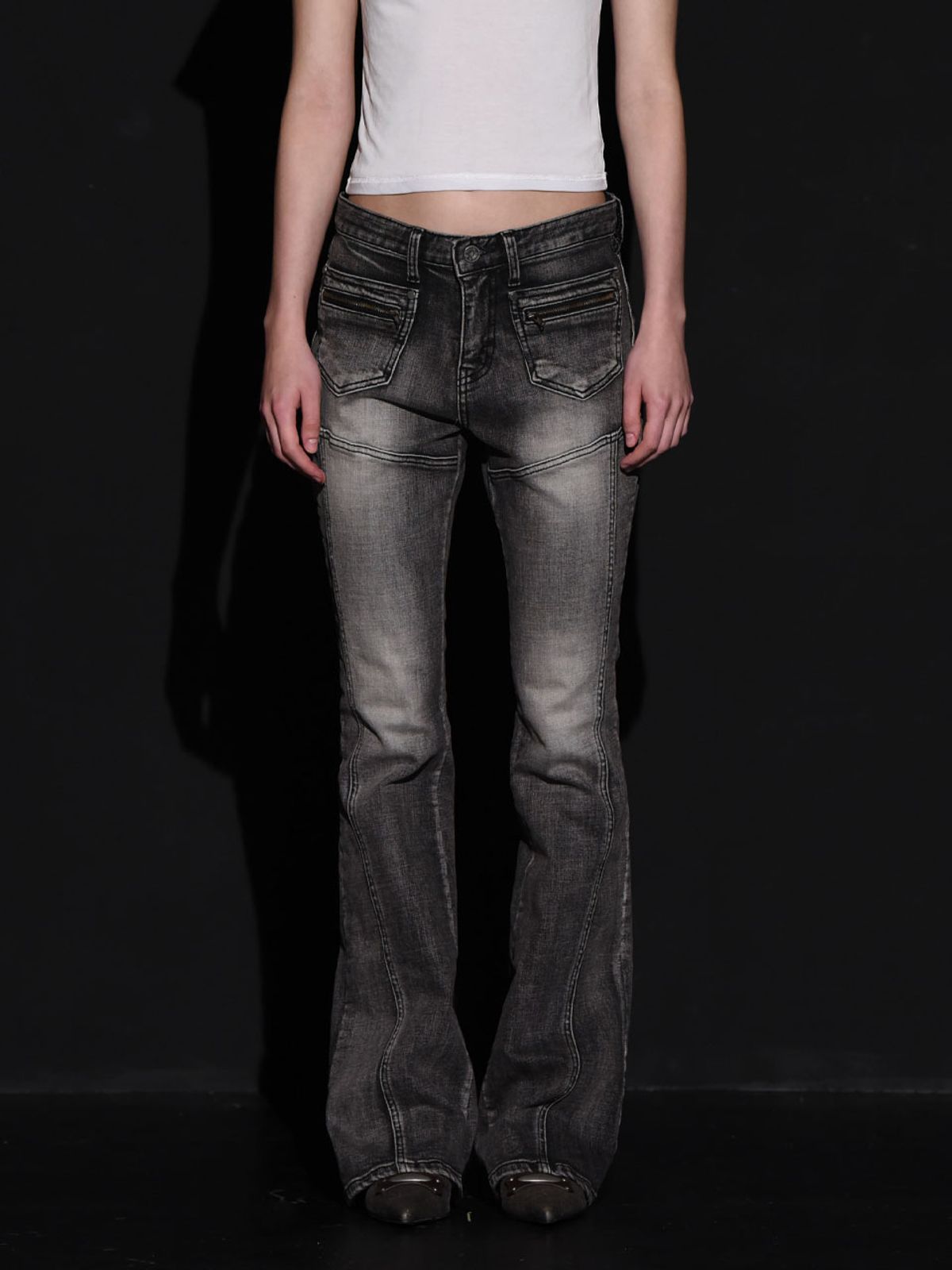 보헤미안 서울(BOHEMSEO) FRONT POCKET BOOTS CUT DENIM PANTS