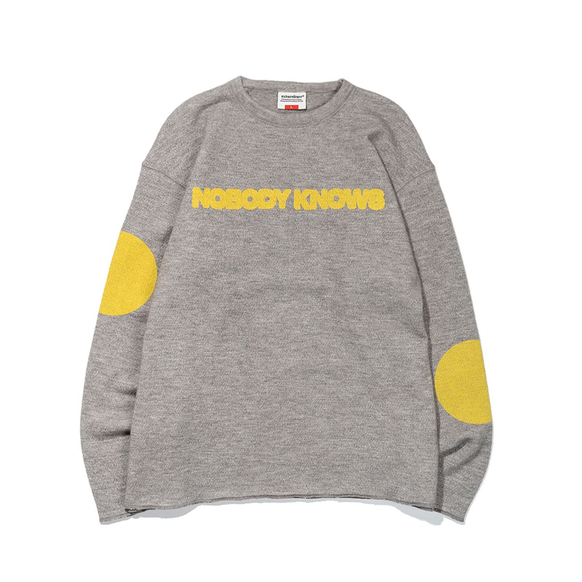 엑스트라오디너리(EXTRAORDINARY) NOBODY KNOWS CREWNECK GRAY