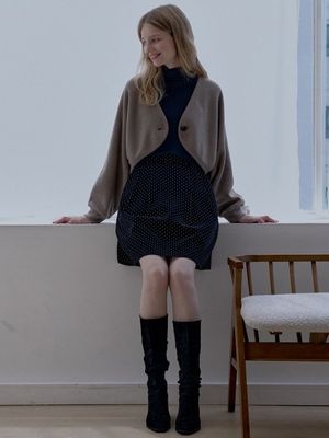 Bolero Oversized Knit Cardigan - MOCHA