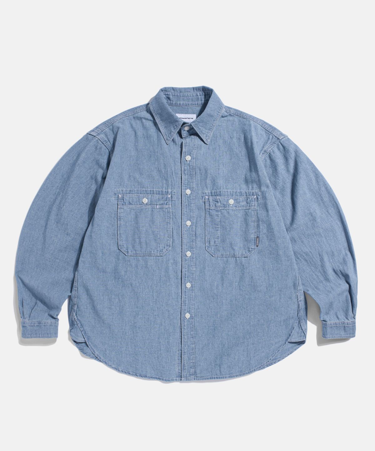 에스피오나지(ESPIONAGE) Chambray Work Shirt Washed Blue