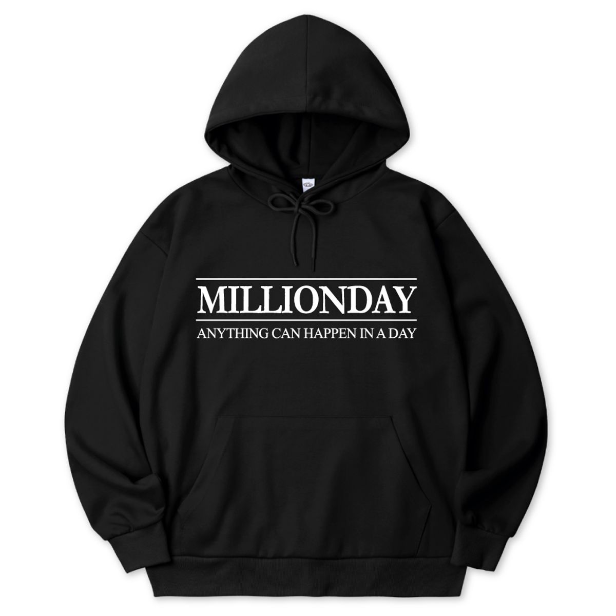 밀리언데이(MILLION DAY) MILLION Simple LOGO 해비쭈리 후드