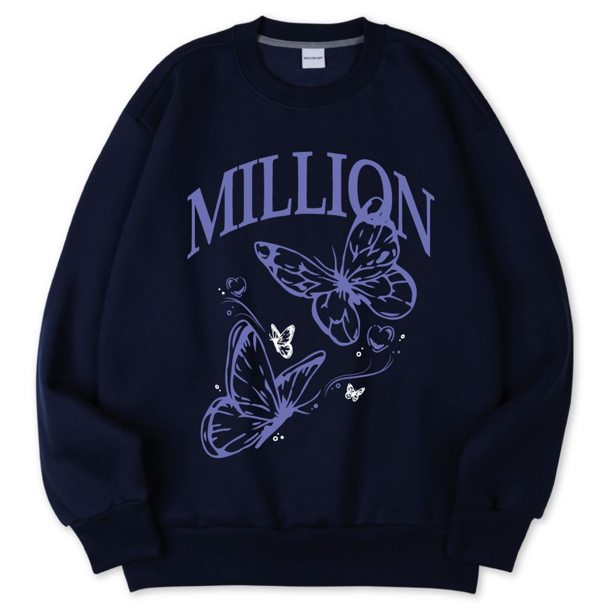 밀리언데이(MILLION DAY) MILLION Butterfly 해비쭈리 맨투맨