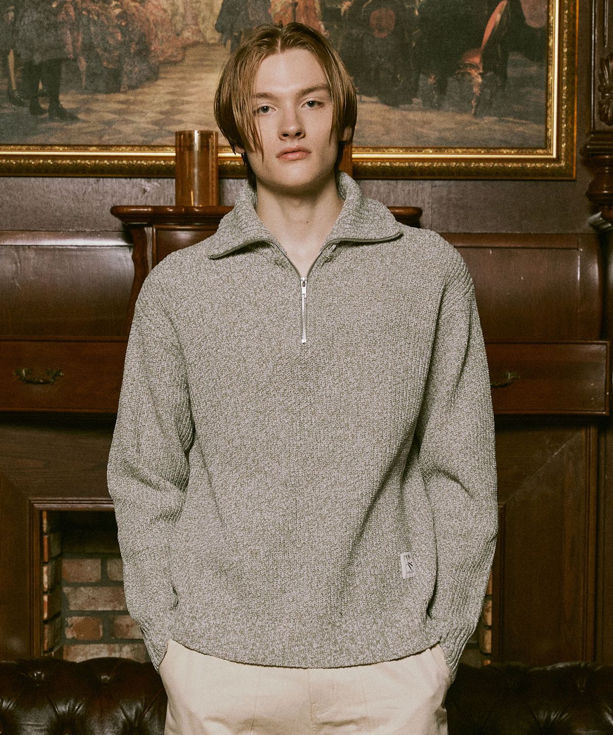 나우앤투모로우(NOWANDTOMORROW) HALF ZIP-UP PULLOVER [3 COLOR]