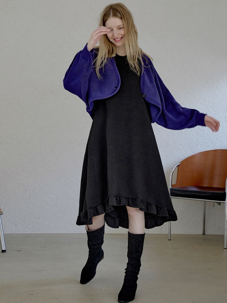 Bolero Oversized Knit Cardigan - VIOLET