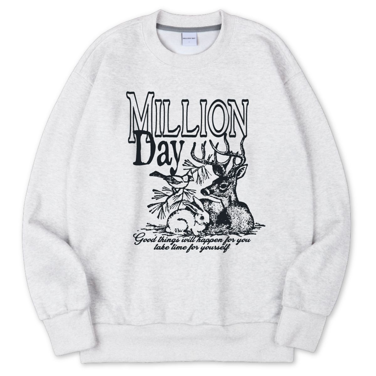 밀리언데이(MILLION DAY) MILLION Roe Deer 해비쭈리 맨투맨