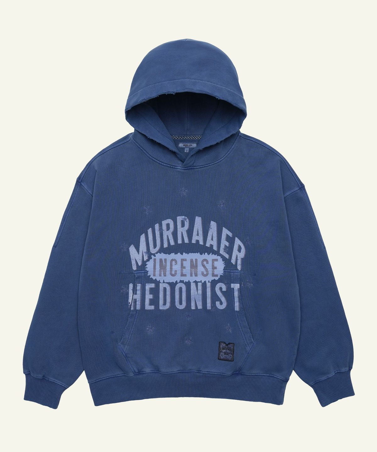 무라(MURRA) 스타 샤워 피그먼트 후디 스웻 셔츠 _ 블루
