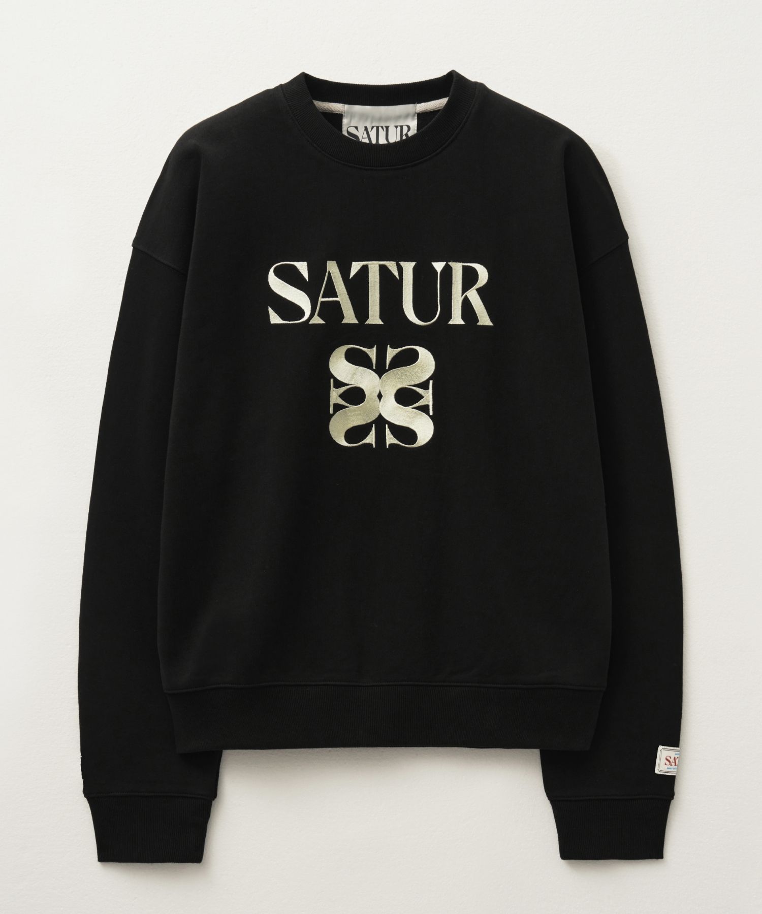 MUSINSA公式 | SATUR クラシックロゴスウェットシャツ クラシックブラック