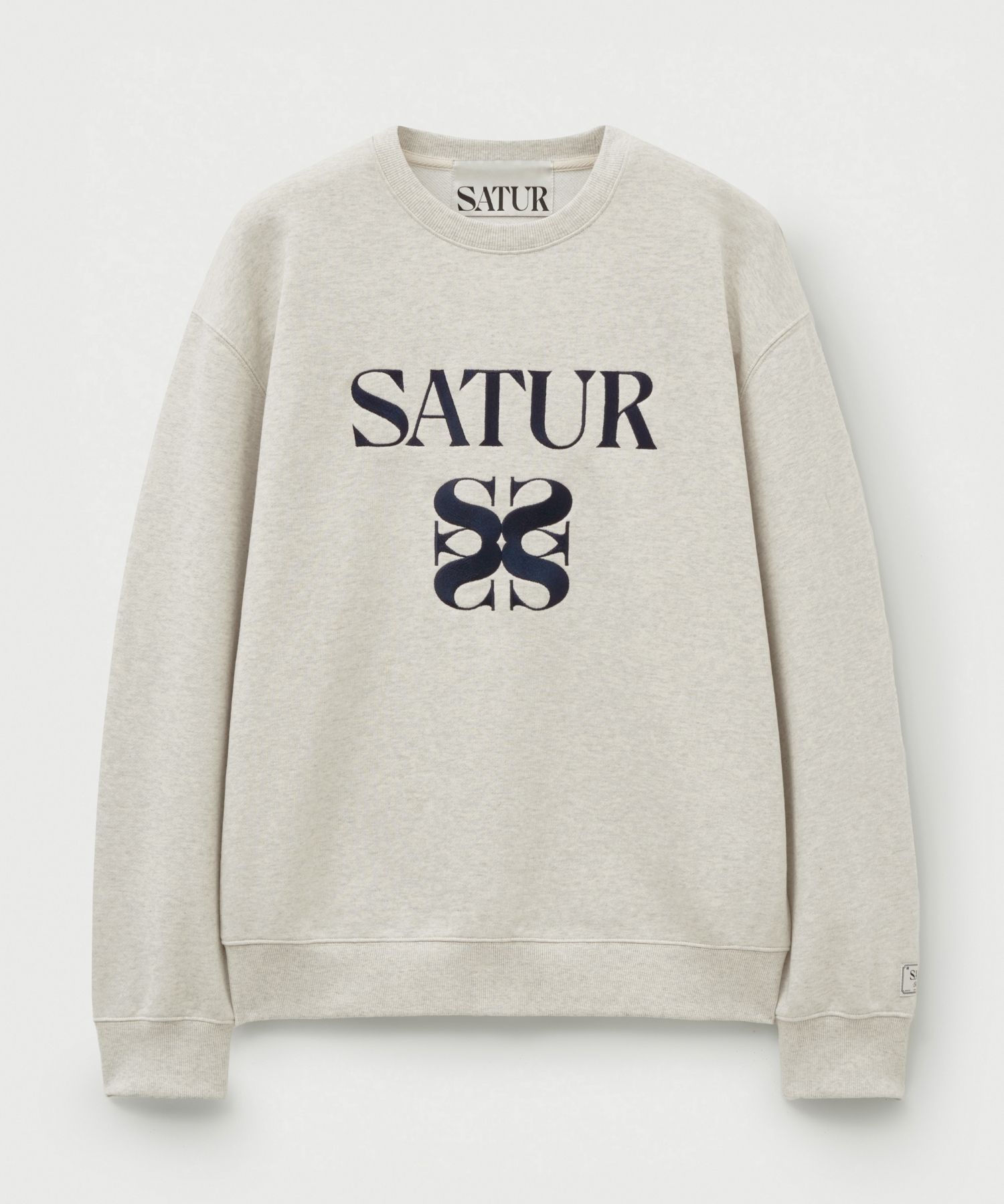 トップス SATUR Classic Logo Sweatshirt MUSINSA | SATUR Classic logo sweatshirt melange ivory