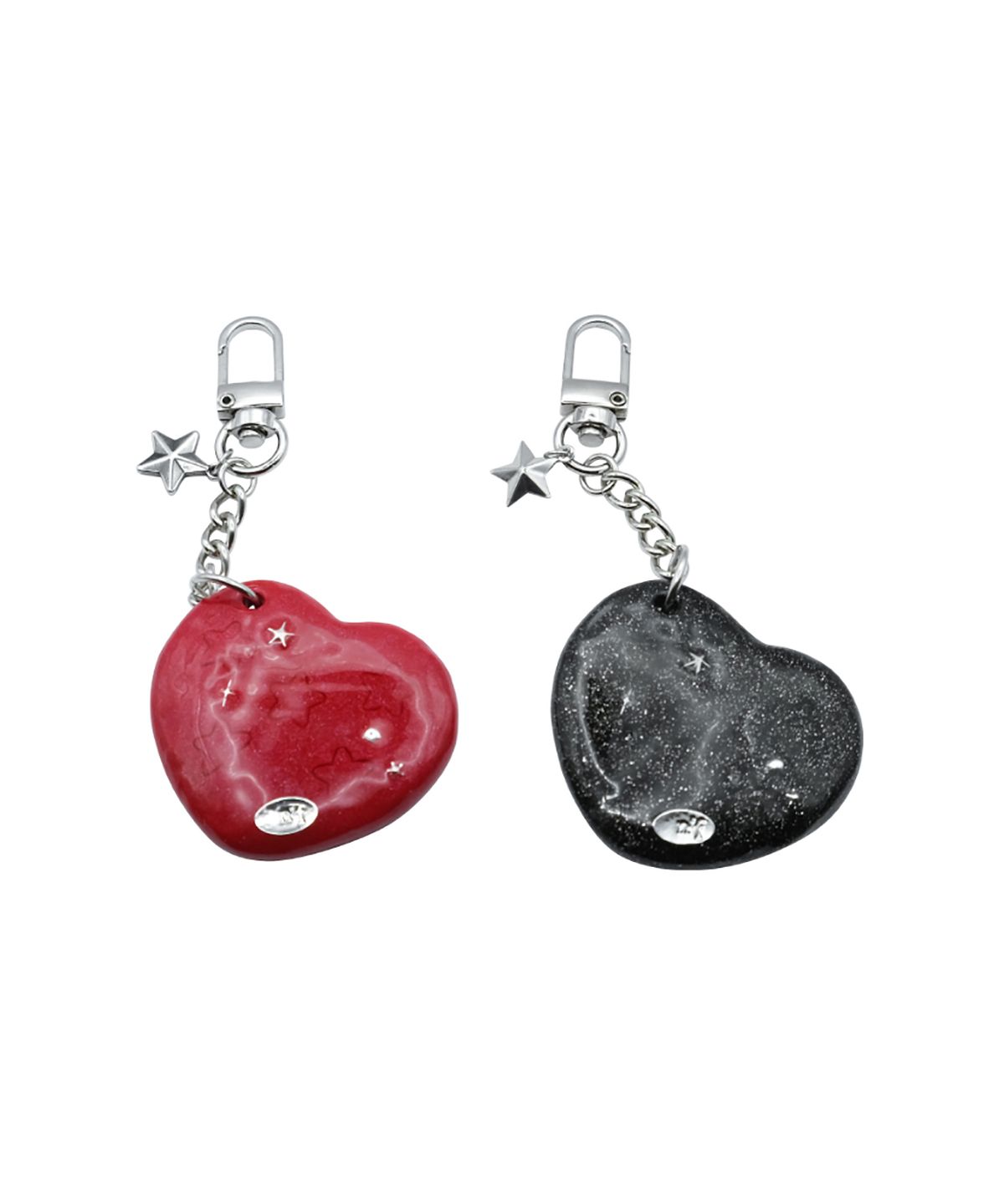 엔프프(NFF) heart star mirror key ring