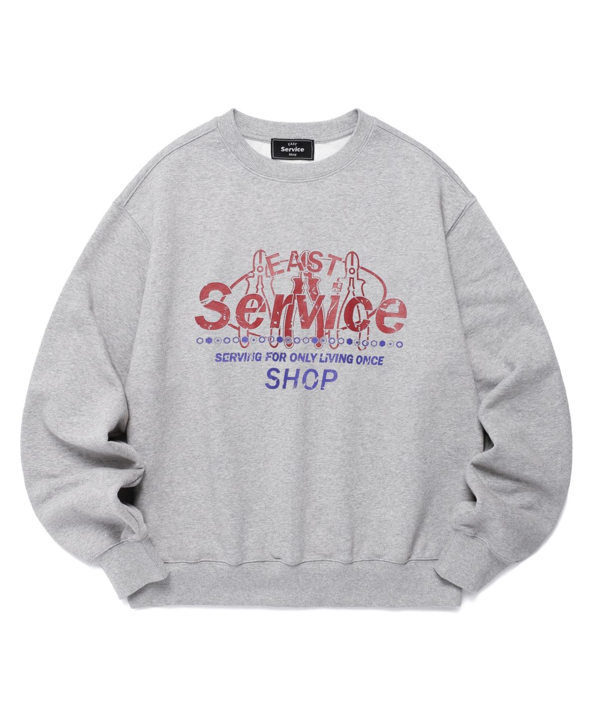 이스트서비스샵(eastserviceshop) Tool Graphic Sweatshirt - Melange Grey
