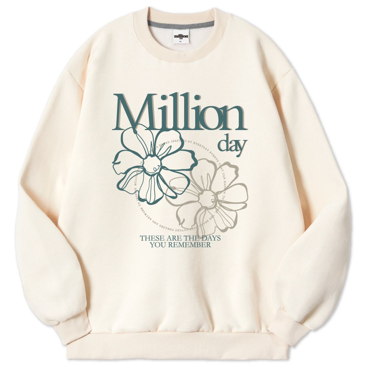 밀리언데이(MILLION DAY) MILLION BLOSSOM 특양면 맨투맨