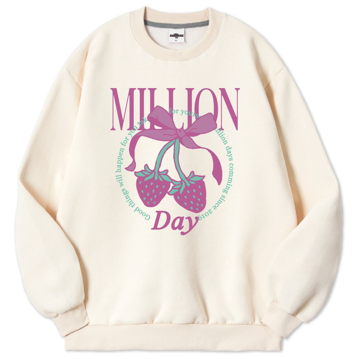 밀리언데이(MILLION DAY) MILLION Berry 특양면 맨투맨