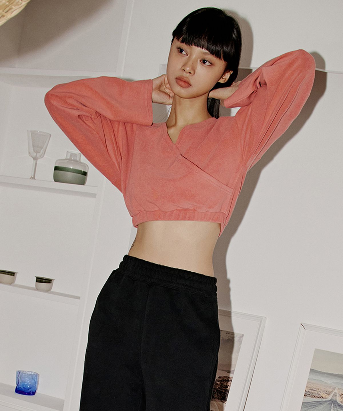 탑걸(TOPGIRL) HIDDEN CLOSURE OVERLAPPED TOP_T326TP111