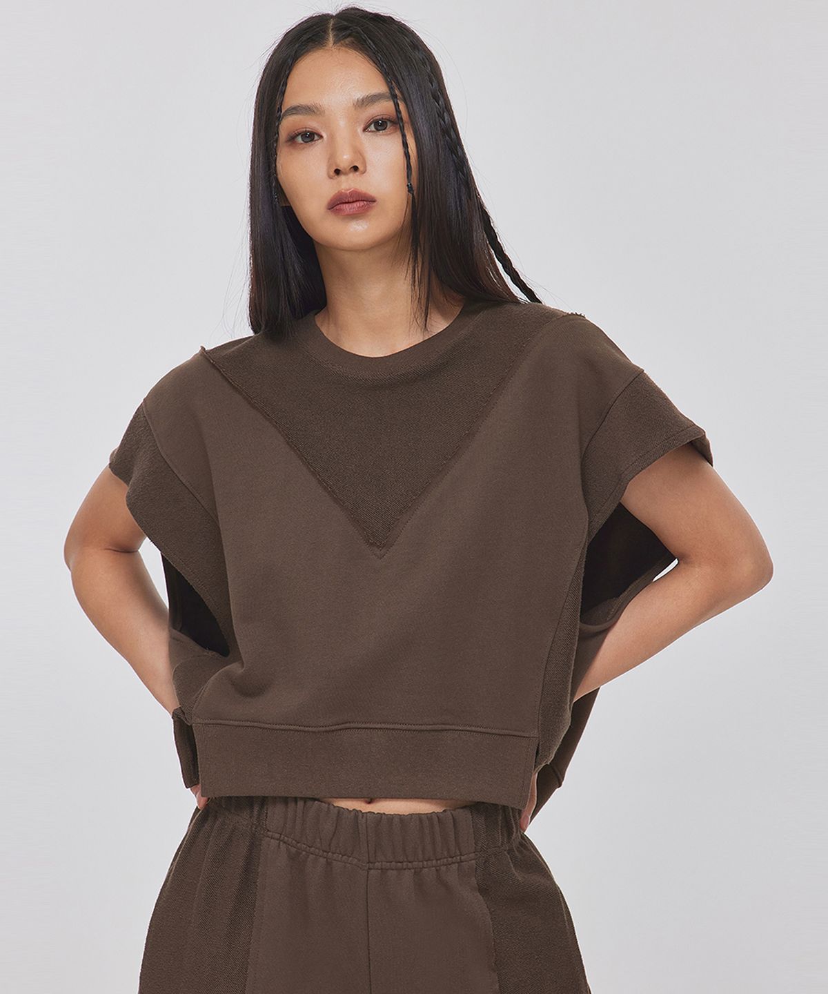 탑걸(TOPGIRL) REVERSED DETAIL OVERSIZED VEST_T326TP119