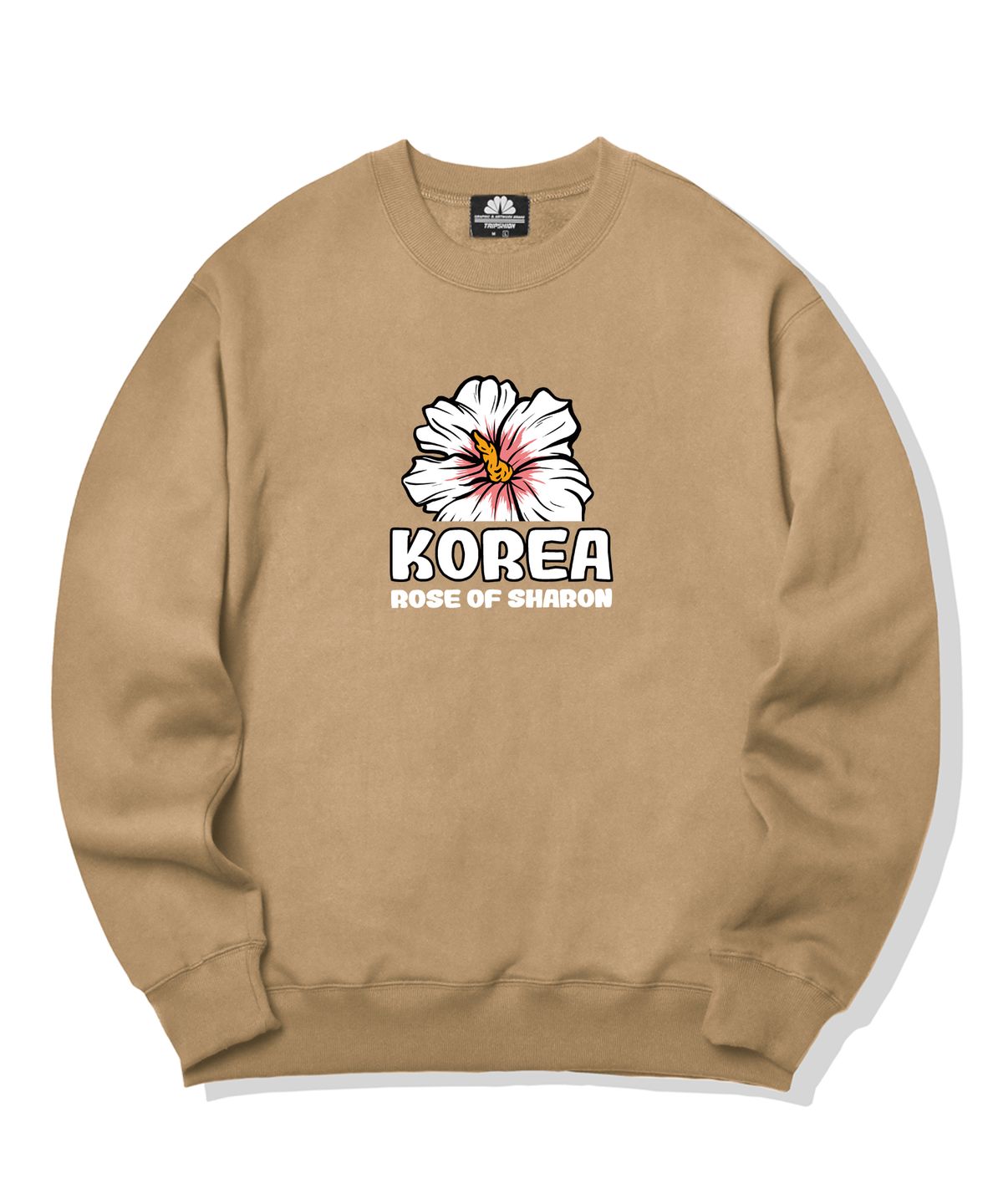 트립션(TRIPSHION) MUGUNGHWA  LOGO 크루넥 - 베이지