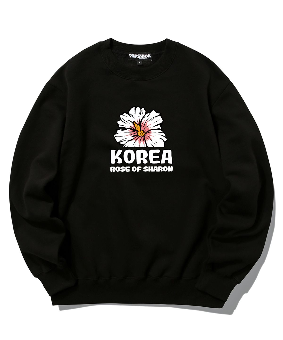 트립션(TRIPSHION) MUGUNGHWA  LOGO 크루넥 - 블랙