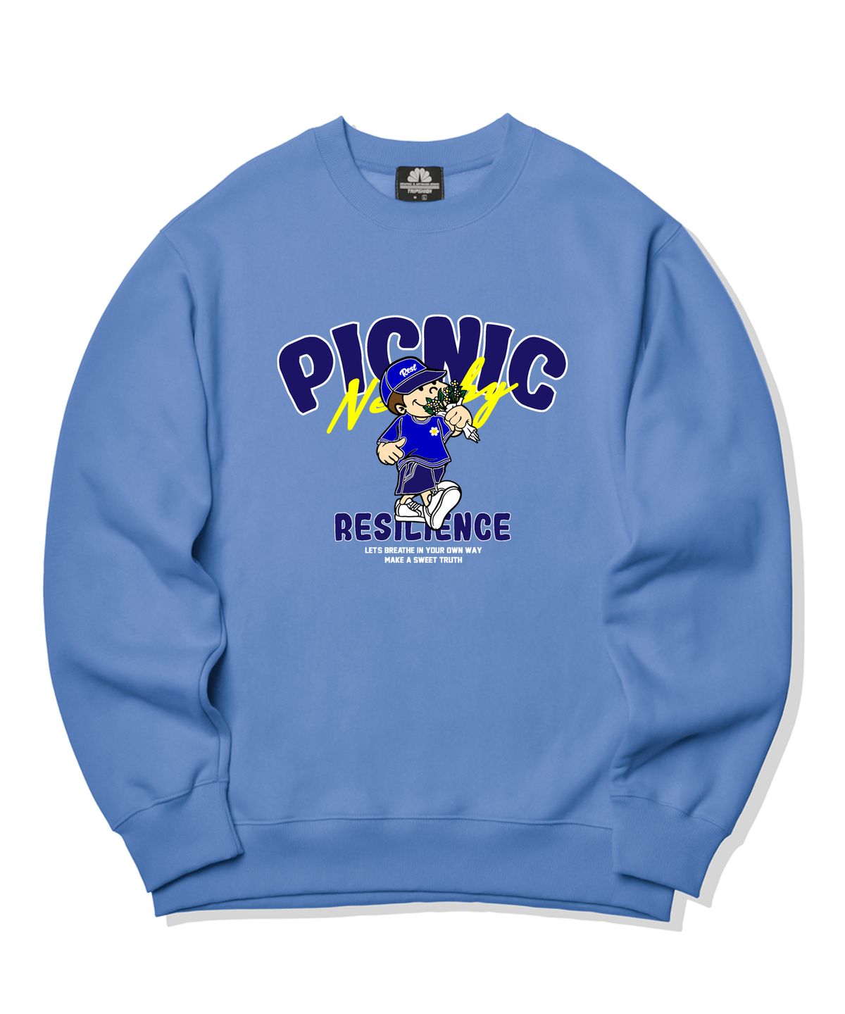 트립션(TRIPSHION) PICNIC BOY GRAPHIC 크루넥 - 블루