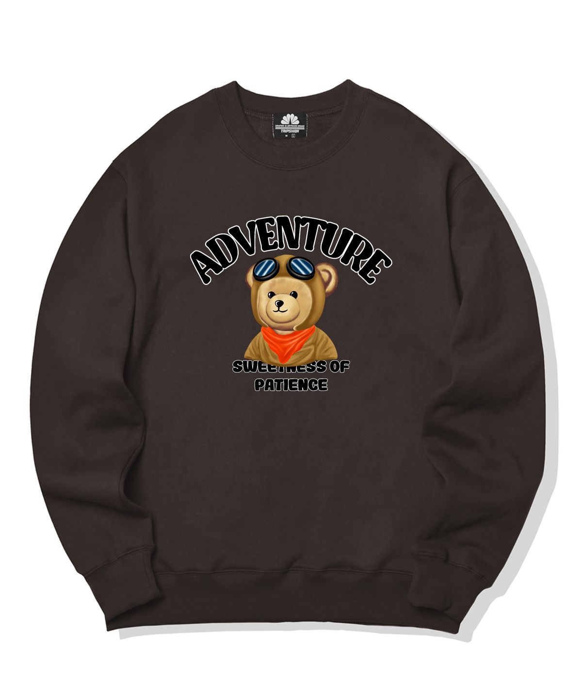 트립션(TRIPSHION) PILOT BEAR GRAPHIC 크루넥 - 브라운