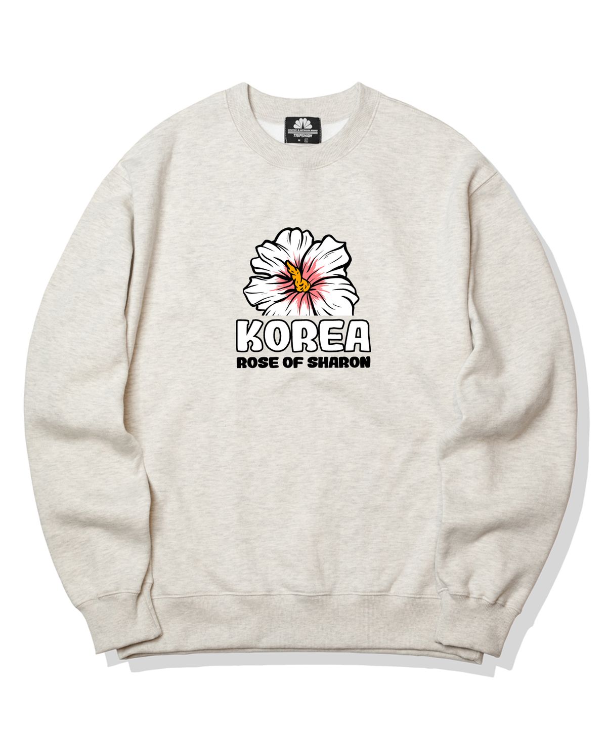 트립션(TRIPSHION) MUGUNGHWA  LOGO 크루넥 - 아이보리