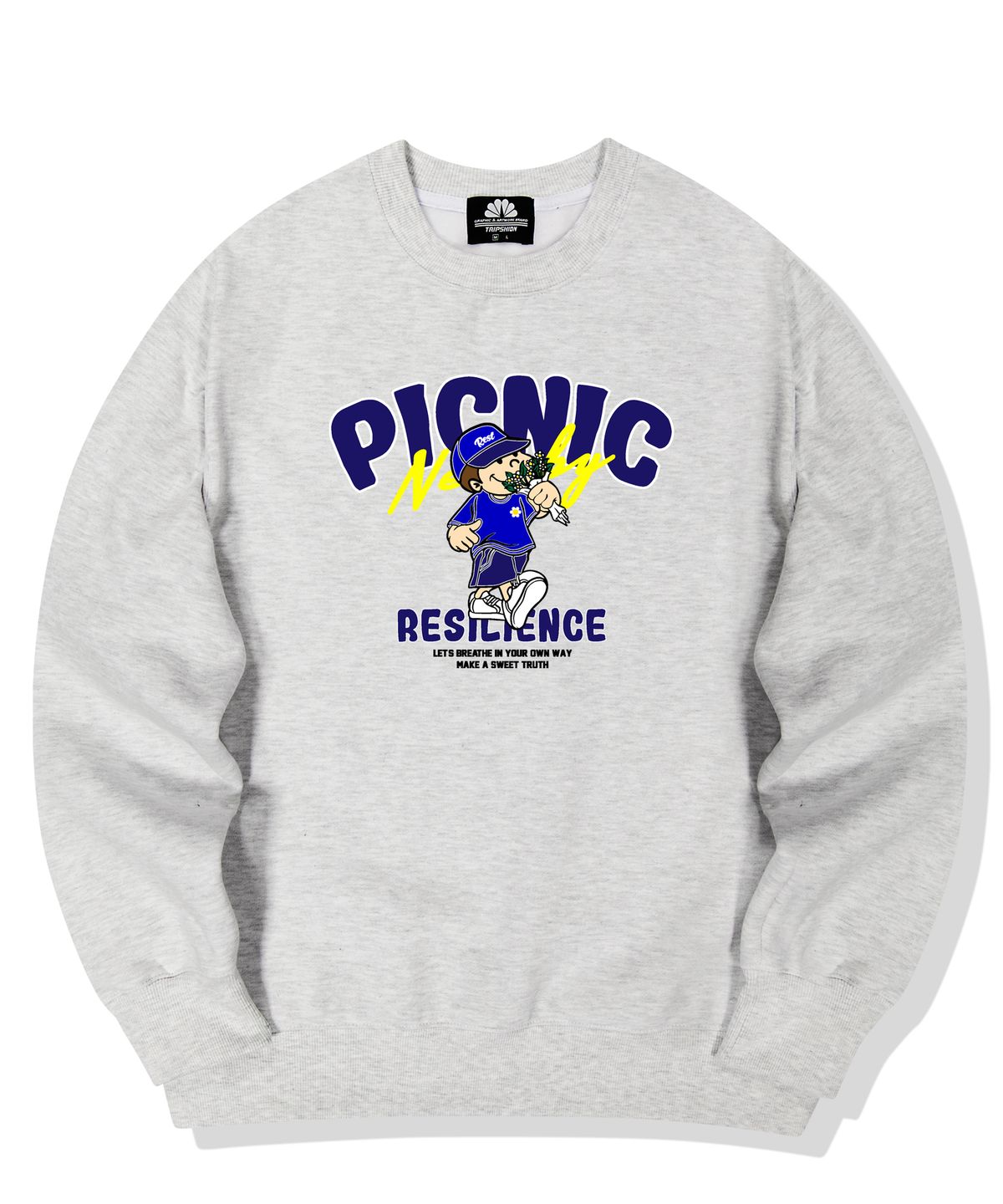 트립션(TRIPSHION) PICNIC BOY GRAPHIC 크루넥 - 화이트