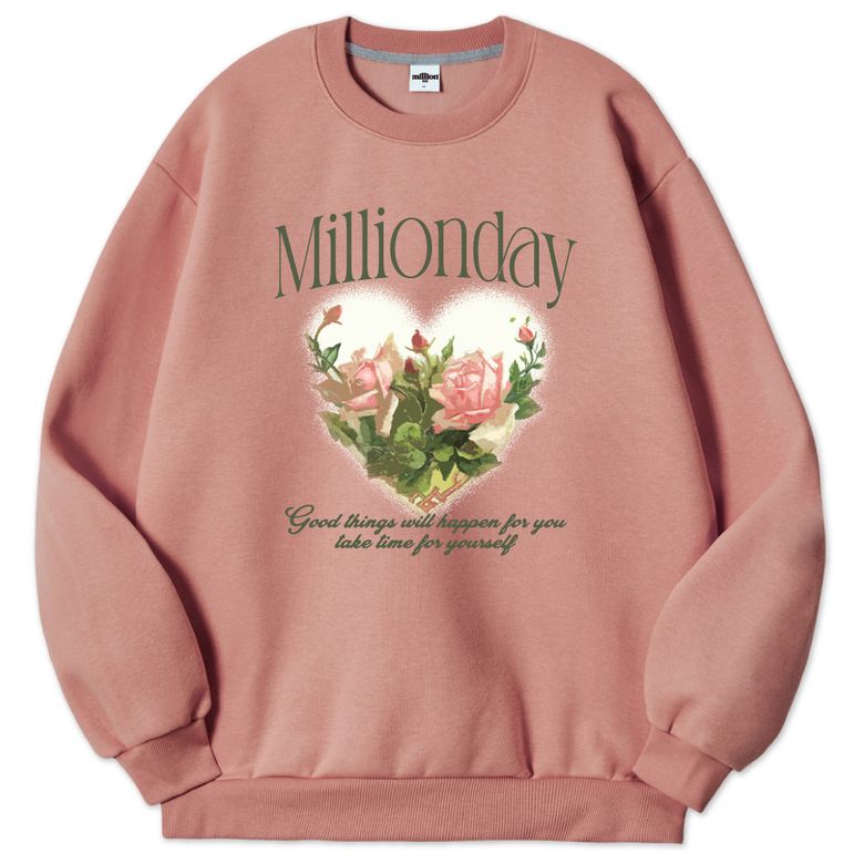 MILLION 도트플라워 특양면 맨투맨