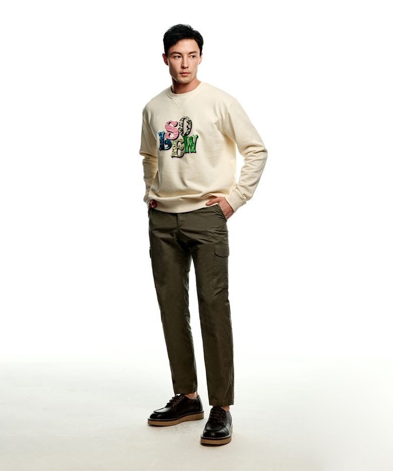 바이오 워싱 카고 치노 팬츠_다크카키